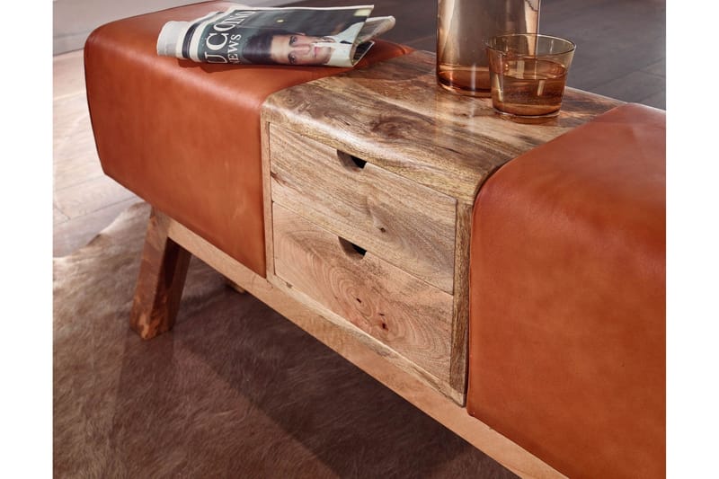 Tultered Sittbänk 120 cm - Brun - Möbler - Stolar & fåtöljer - Sittbänk - Hallbänk - Hallbänk med förvaring