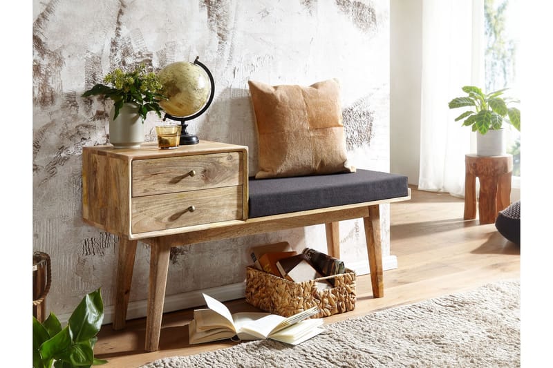 Tultered Sittbänk 120 cm - Brun - Möbler - Stolar & fåtöljer - Sittbänk - Hallbänk - Hallbänk med förvaring