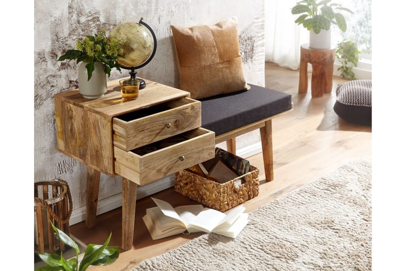 Tultered Sittbänk 120 cm - Brun - Möbler - Stolar & fåtöljer - Sittbänk - Hallbänk - Hallbänk med förvaring