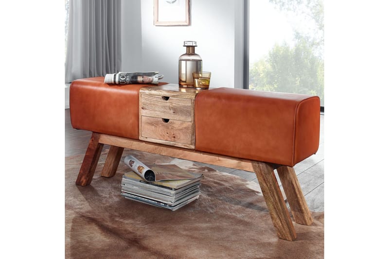 Tultered Sittbänk 120 cm - Brun - Möbler - Stolar & fåtöljer - Sittbänk - Hallbänk - Hallbänk med förvaring