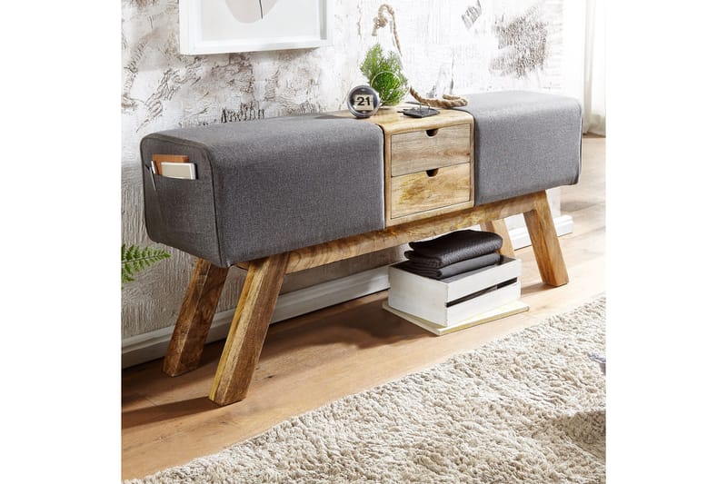 Tultered Sittbänk 120 cm - Brun - Möbler - Stolar & fåtöljer - Sittbänk - Hallbänk - Hallbänk med förvaring