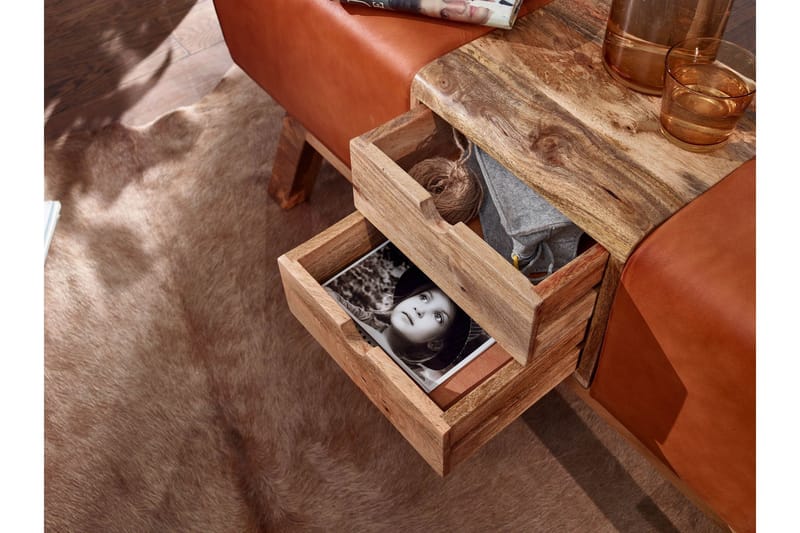 Tultered Sittbänk 120 cm - Brun - Möbler - Stolar & fåtöljer - Sittbänk - Hallbänk - Hallbänk med förvaring