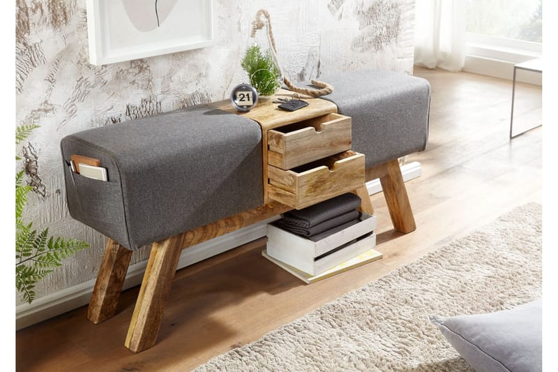 Tultered Sittbänk 120 cm - Brun - Möbler - Stolar & fåtöljer - Sittbänk - Hallbänk - Hallbänk med förvaring