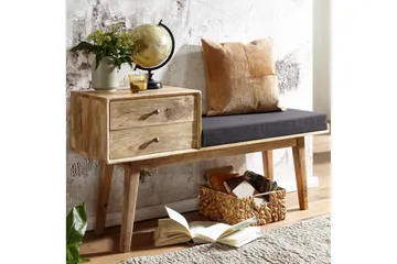 Tultered Sittbänk 120 cm - Brun - Möbler - Stolar & fåtöljer - Sittbänk - Hallbänk - Hallbänk med förvaring