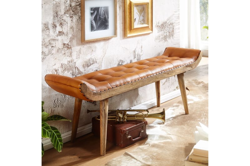 Tultered Sittbänk 125 cm - Brun - Möbler - Stolar & fåtöljer - Sittbänk - Hallbänk