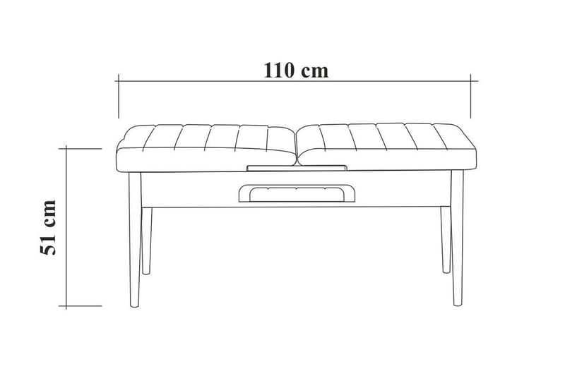 Valsot Sittbänk 110 cm - Brun - Möbler - Stolar & fåtöljer - Sittbänk - Hallbänk