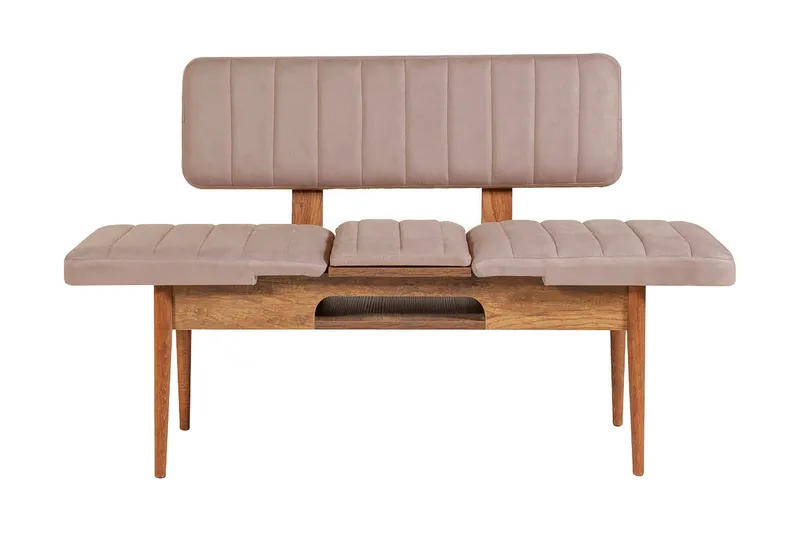 Valsot Sittbänk 110 cm - Mörkbrun/Grå - Möbler - Stolar & fåtöljer - Sittbänk