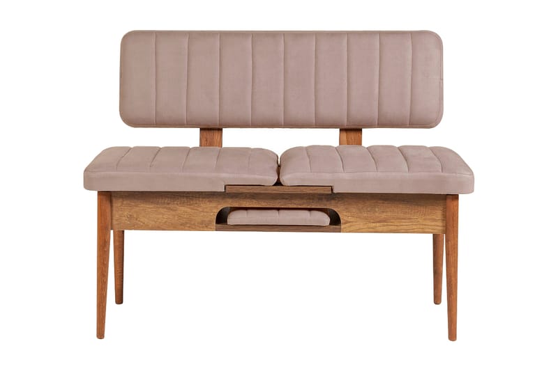 Valsot Sittbänk 110 cm - Mörkbrun/Grå - Möbler - Stolar & fåtöljer - Sittbänk