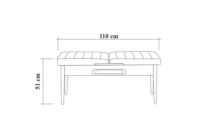 Valsot Sittbänk 110 cm - Natur - Hallbänk - Sittbänk