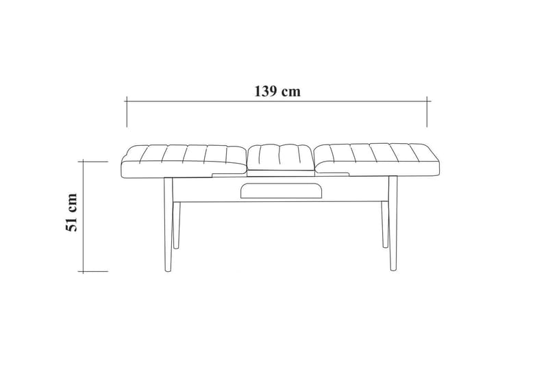 Valsot Sittbänk 110 cm - Natur - Hallbänk - Sittbänk