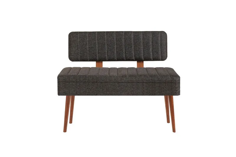 Valsot Sittbänk 110 cm - Valnöt/Antracit - Möbler - Stolar & fåtöljer - Sittbänk - Hallbänk