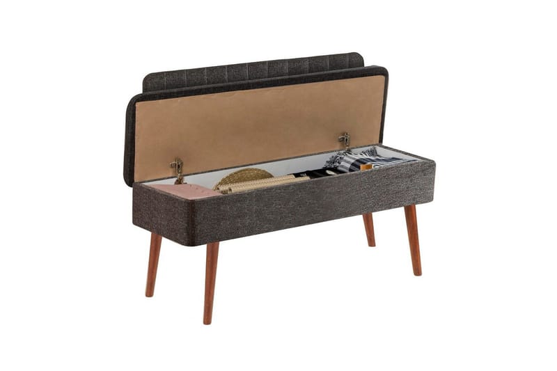 Valsot Sittbänk 110 cm - Valnöt/Antracit - Möbler - Stolar & fåtöljer - Sittbänk