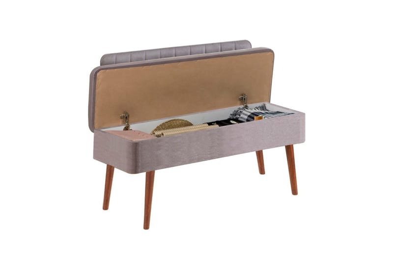 Valsot Sittbänk 110 cm - Valnöt/Grå - Möbler - Stolar & fåtöljer - Sittbänk