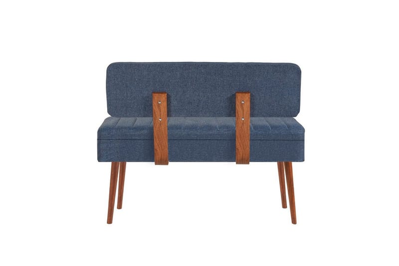 Valsot Sittbänk 110 cm - Valnöt/Mörkblå - Möbler - Stolar & fåtöljer - Sittbänk - Hallbänk
