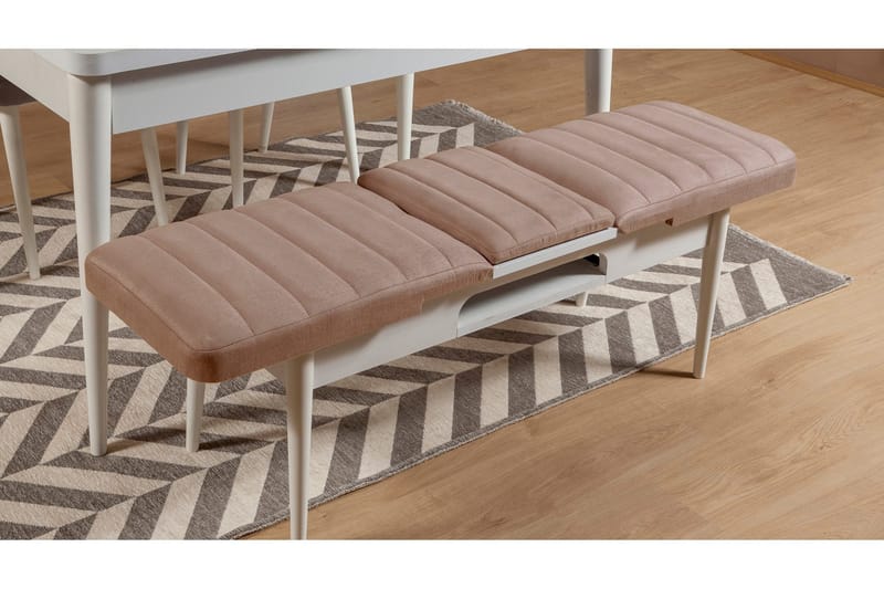 Valsot Sittbänk 110 cm - Vit/Brun - Möbler - Stolar & fåtöljer - Sittbänk - Hallbänk