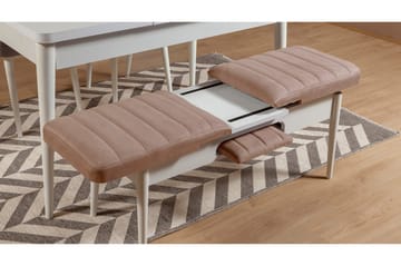 Valsot Sittbänk 110 cm - Vit/Brun - Möbler - Stolar & fåtöljer - Sittbänk