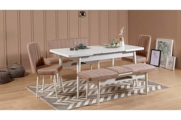 Valsot Sittbänk 110 cm - Vit/Brun - Möbler - Stolar & fåtöljer - Sittbänk