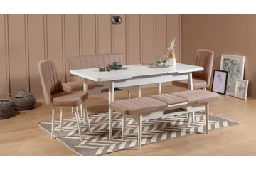 Valsot Sittbänk 110 cm - Vit/Grå - Möbler - Stolar & fåtöljer - Sittbänk