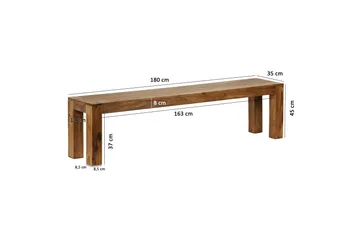 Wegleitner Sittbänk - Brun - Möbler - Stolar & fåtöljer - Sittbänk - Hallbänk