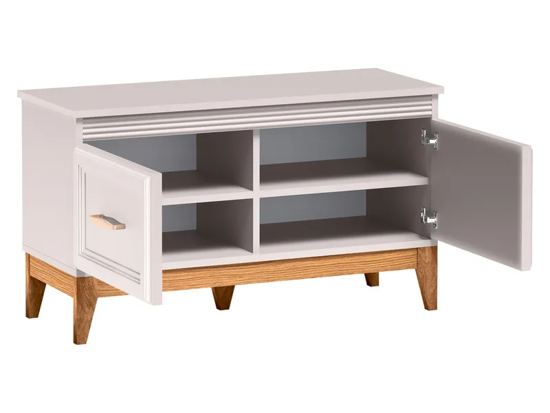 Zeylor Skoskåp, beige, naturlig ek och guld-koppar