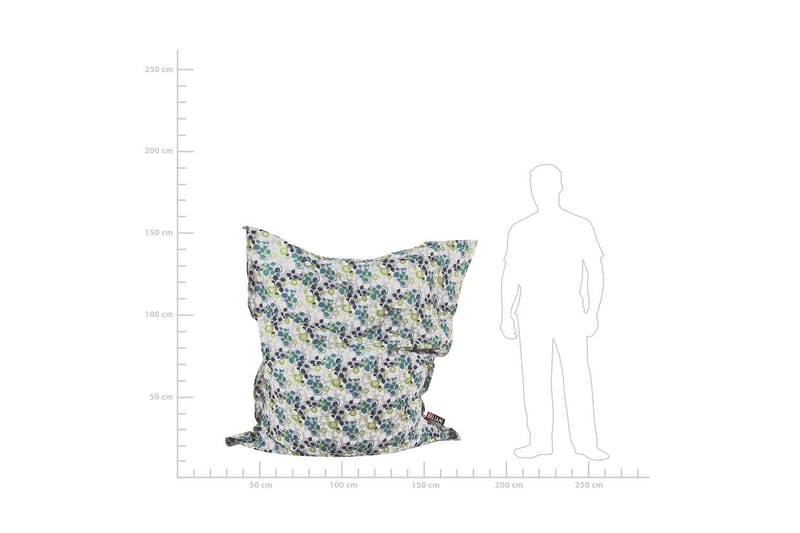 Sittsäck Fuzzy Flerfärgad, vit, blå, grön, grå, 140x180x20 cm - Flerfärgad, vit, blå, grön, grå, 140x180x20 cm - Möbler - Stolar & fåtöljer - Sittsäck & sackosäck