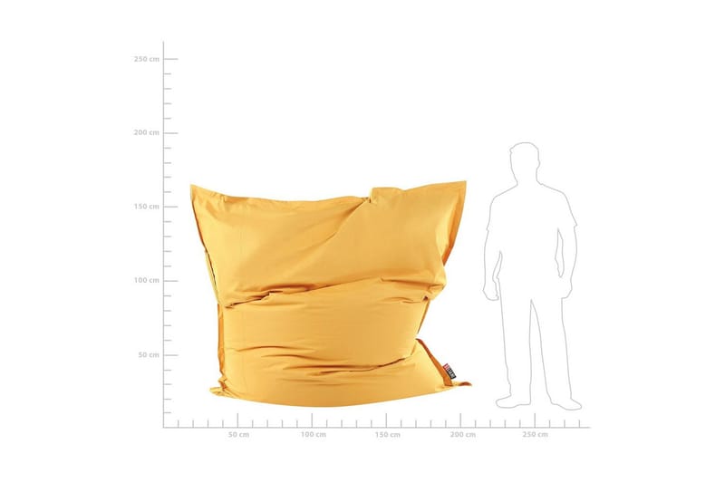 Sittsäck Fuzzy Gul, 180x230x20 cm - Gul, 180x230x20 cm - Möbler - Stolar & fåtöljer - Sittsäck & sackosäck