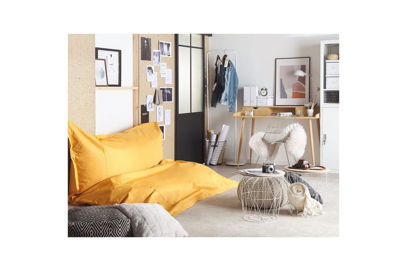 Sittsäck Fuzzy Gul, 180x230x20 cm - Gul, 180x230x20 cm - Möbler - Stolar & fåtöljer - Sittsäck & sackosäck