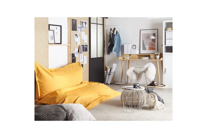 Sittsäck Fuzzy Gul, 180x230x20 cm - Gul, 180x230x20 cm - Möbler - Stolar & fåtöljer - Sittsäck & sackosäck