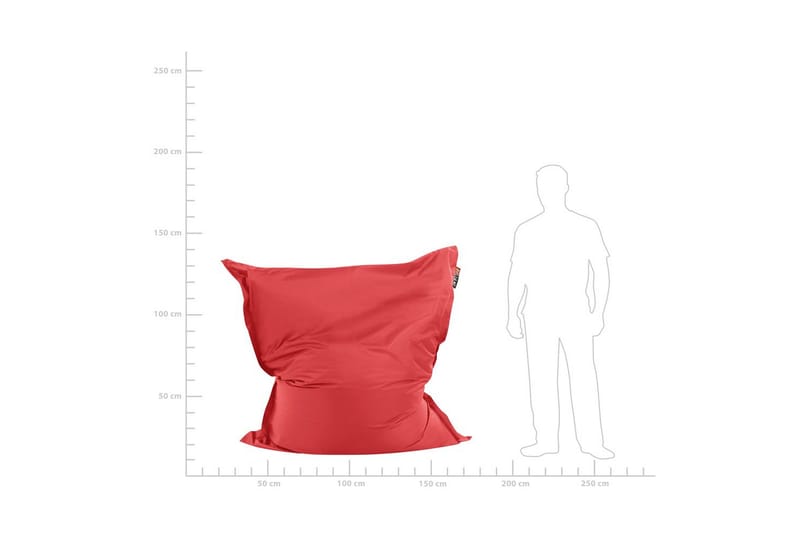 Sittsäck Fuzzy Röd, 140x180x20 cm - Röd, 140x180x20 cm - Möbler - Stolar & fåtöljer - Sittsäck & sackosäck
