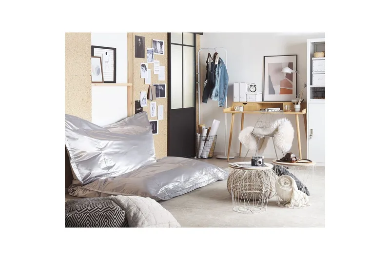 Sittsäck Fuzzy Silver, 180x230x20 cm - Silver, 180x230x20 cm - Möbler - Stolar & fåtöljer - Sittsäck & sackosäck