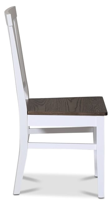 Skagen stol med ribbor - Vit / Brunoljad ek - vit/brunoljad ek - Möbler - Stolar & fåtöljer - Matstol & köksstol
