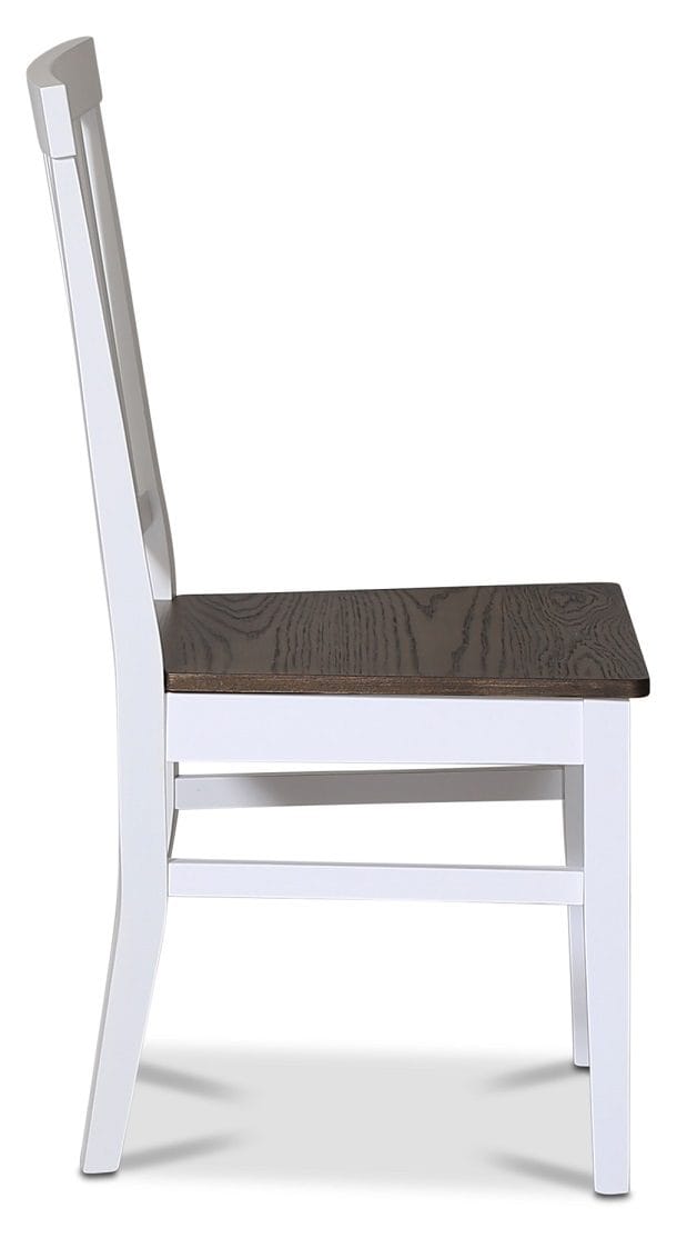 Skagen stol med ribbor - Vit / Brunoljad ek - vit/brunoljad ek - Möbler - Stolar & fåtöljer - Matstol & köksstol