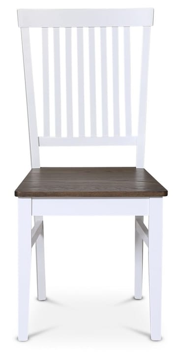 Skagen stol med ribbor - Vit / Brunoljad ek - vit/brunoljad ek - Möbler - Stolar & fåtöljer - Matstol & köksstol