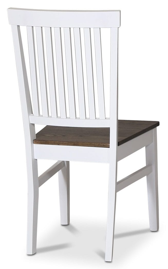 Skagen stol med ribbor - Vit / Brunoljad ek - vit/brunoljad ek - Möbler - Stolar & fåtöljer - Matstol & köksstol