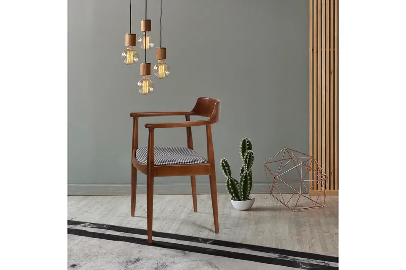 Albero Karmstol - Valnöt/Svart/Vit - Möbler - Stolar & fåtöljer - Sminkstol