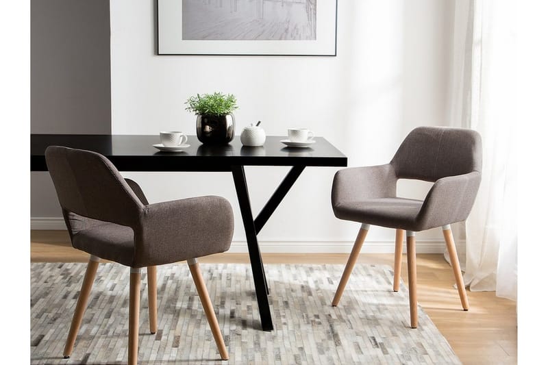 Chicago Stol Set Om 2 St - Brun - Möbler - Stolar & fåtöljer - Sminkstol