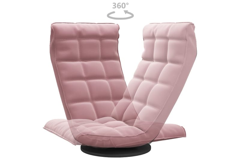 Snurrbar golvstol rosa sammet - Rosa - Möbler - Stolar & fåtöljer - Fåtölj