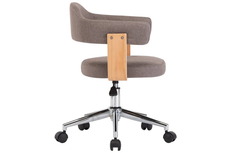 Snurrbar kontorsstol böjträ och tyg taupe - Brun - Kontorsstol & skrivbordsstol