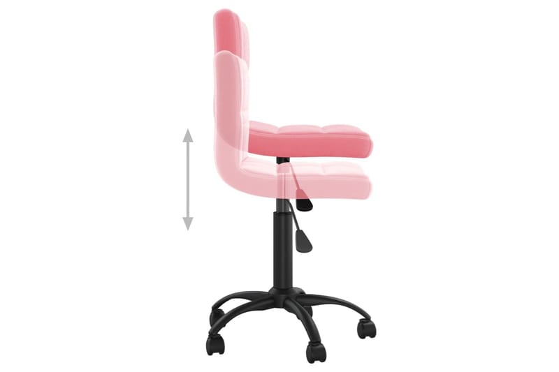 Snurrbar kontorsstol rosa sammet - Rosa - Möbler - Stolar & fåtöljer - Kontorsstol & skrivbordsstol