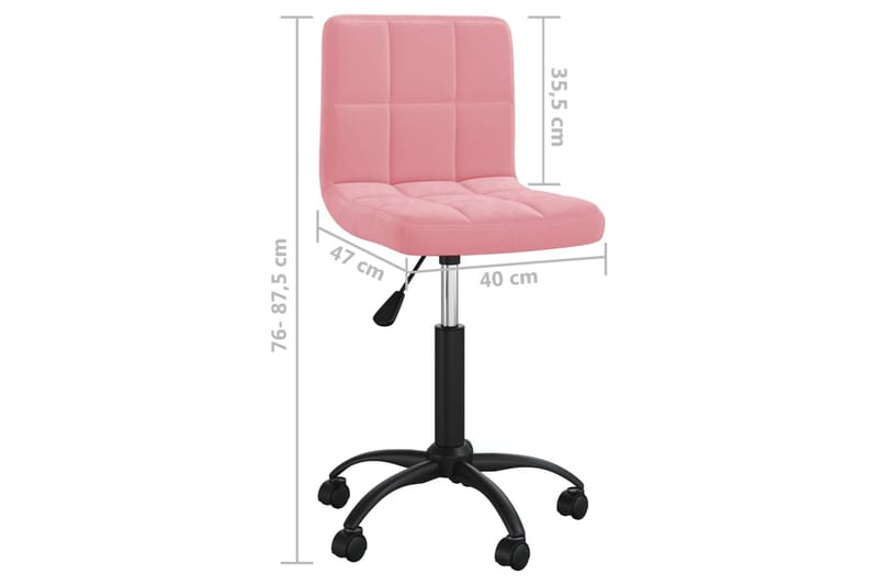 Snurrbar kontorsstol rosa sammet - Rosa - Möbler - Stolar & fåtöljer - Kontorsstol & skrivbordsstol
