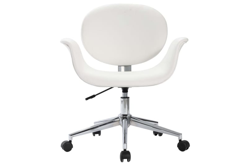 Snurrbar kontorsstol vit konstläder - Vit - Kontorsstol & skrivbordsstol