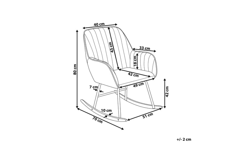 Anrew Gungstol Sammet - Grå - Möbler - Stolar & fåtöljer - Gungstol