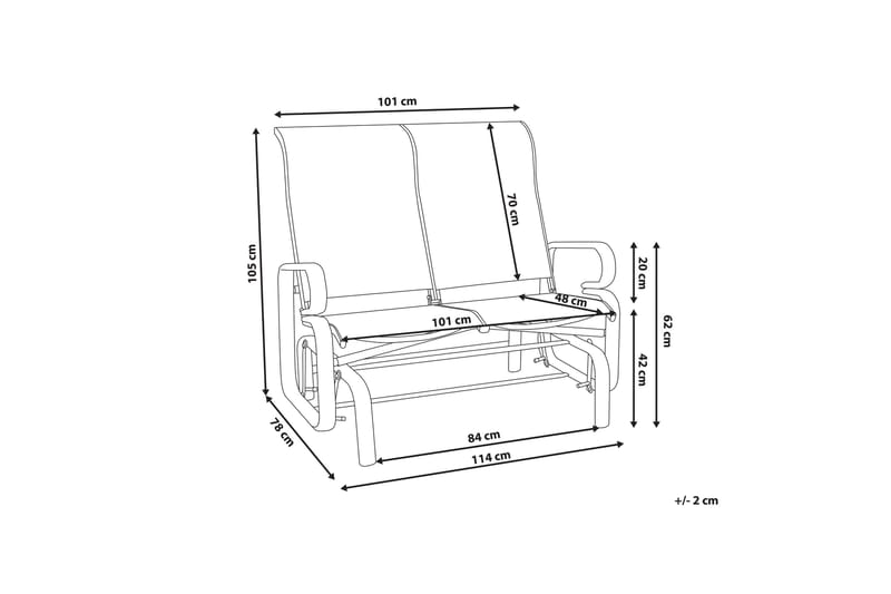 Chapau Gungbänk - Brun - Utemöbler - Utesoffa - Trädgårdsbänk & utebänk