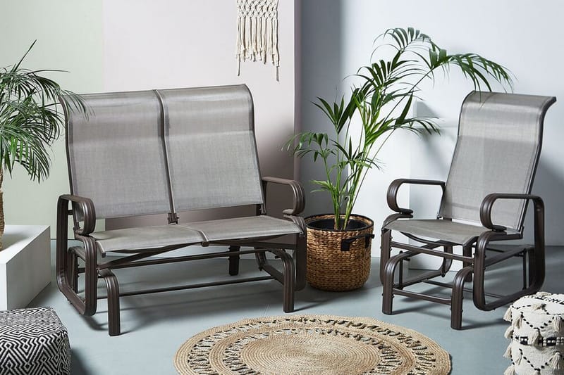 Chapau Gungstol - Brun - Utemöbler - Utestol & trädgårdsstol - Gungstol utomhus