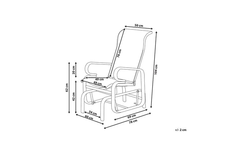 Chapau Gungstol - Brun - Utemöbler - Utestol & trädgårdsstol - Gungstol utomhus