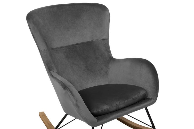 Freeburger Gungstol Sammet - Grå - Möbler - Stolar & fåtöljer - Gungstol