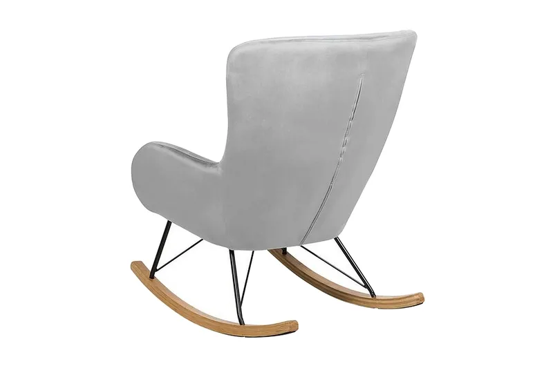 Freeburger Gungstol Sammet - Grå - Möbler - Stolar & fåtöljer - Gungstol