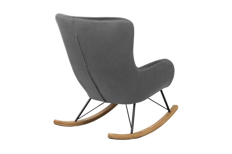Freeburger Gungstol Sammet - Grå - Möbler - Stolar & fåtöljer - Gungstol