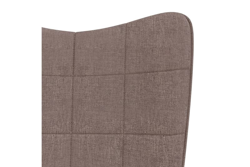 Gungstol med fotpall taupe tyg - Taupe - Möbler - Stolar & fåtöljer - Gungstol