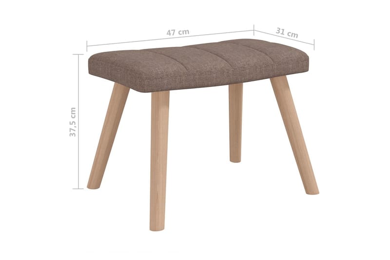 Gungstol med fotpall taupe tyg - Taupe - Möbler - Stolar & fåtöljer - Gungstol